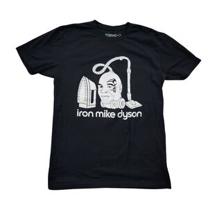 Steve-O Iron Mike Dyson T-Shirt Black White Mens Small Parody Humor Funny Shirt